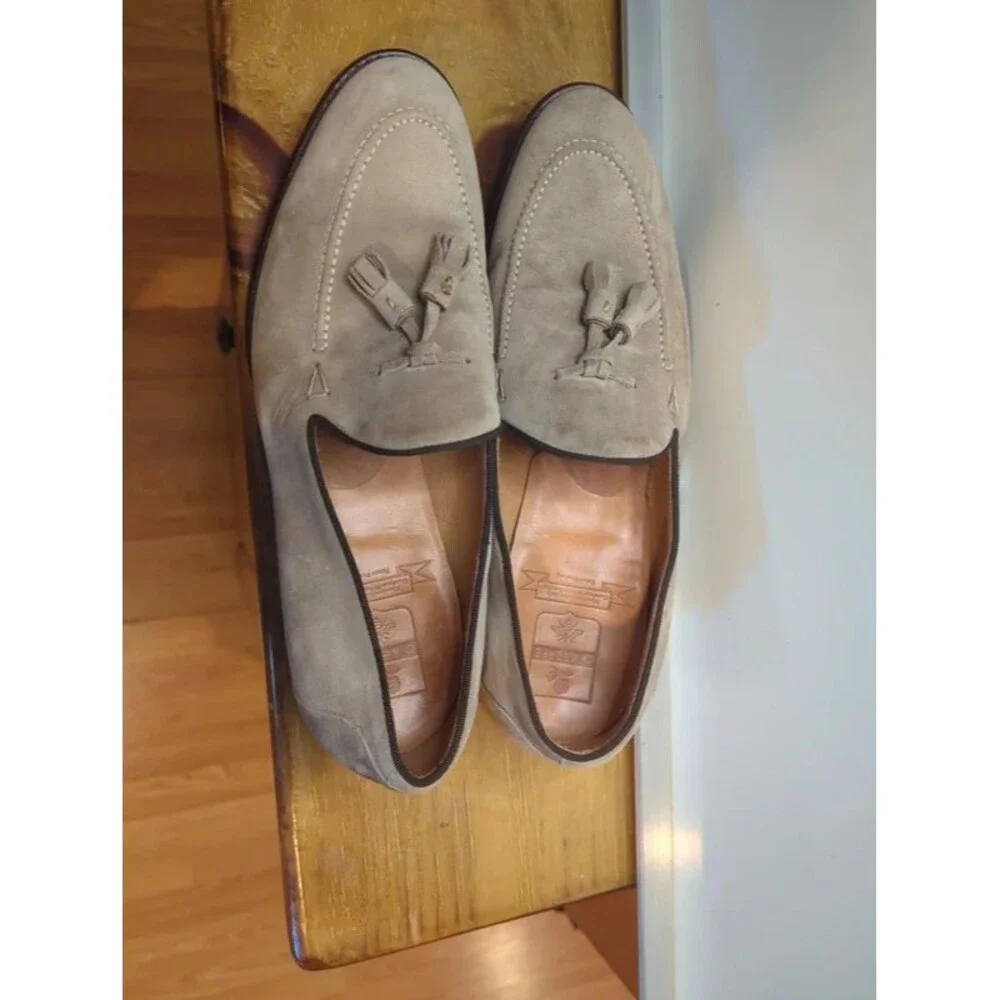 O'Keeffe Men's Loafers Italy Suede Handmade 8.5